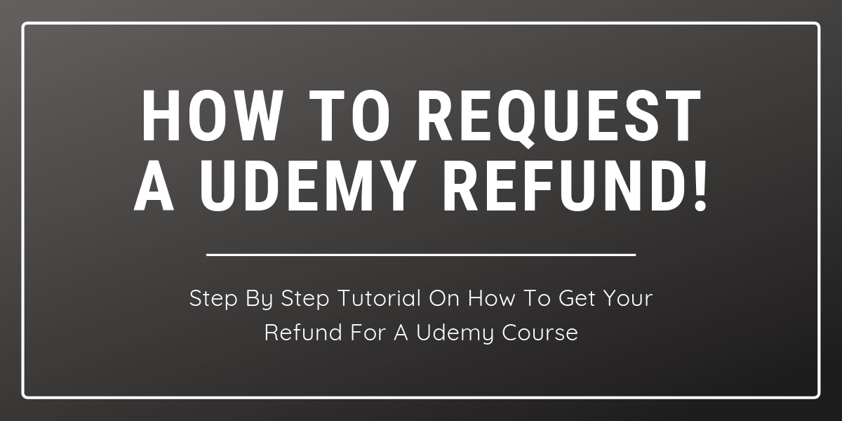 How to request a udemy refund