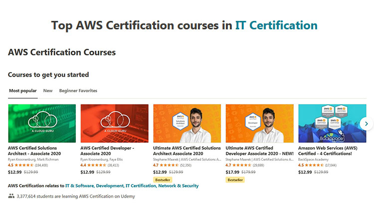 10+ Best Udemy AWS Certification Courses with Certificate of Completion!