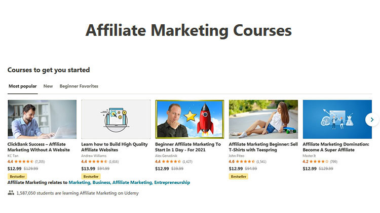 10+ Best Udemy Affiliate Marketing Courses with Certificate of Completion!