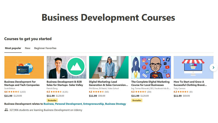 13+ Best Udemy Business Development Courses with Certificate of Completion!
