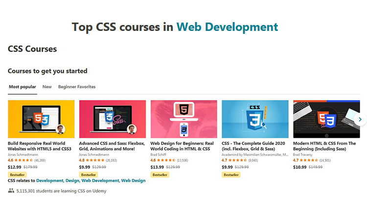 10+ Best Udemy CSS Courses with Certificate of Completion!