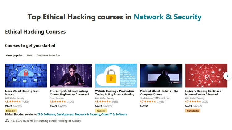 10+ Best Udemy Ethical Hacking Courses with Certificate of Completion!