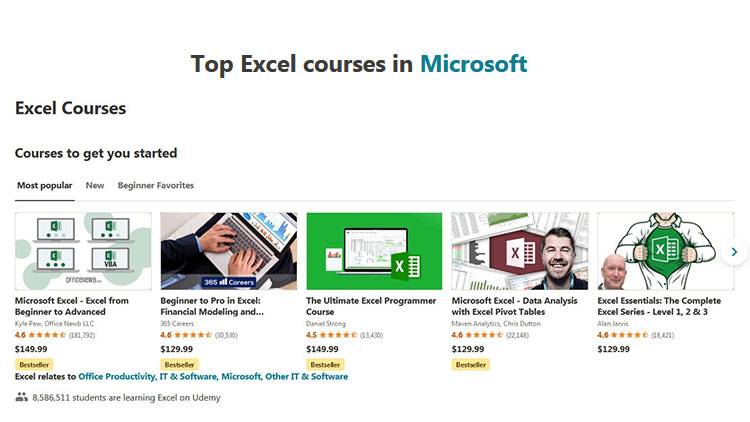 16+ Best Udemy Excel Courses with Certificate of Completion!