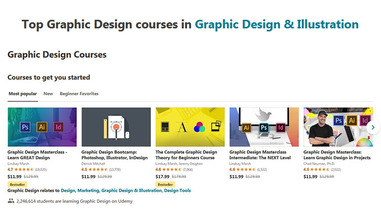 15+ Best Udemy Graphic Design Courses with Certificate of Completion!