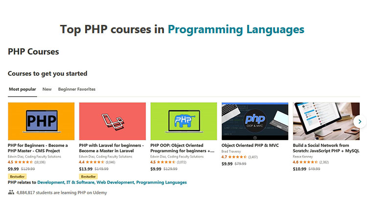 10+ Best Udemy PHP Courses with Certificate of Completion!