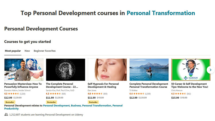 10+ Best Udemy Personal Development Courses with Certificate of Completion!