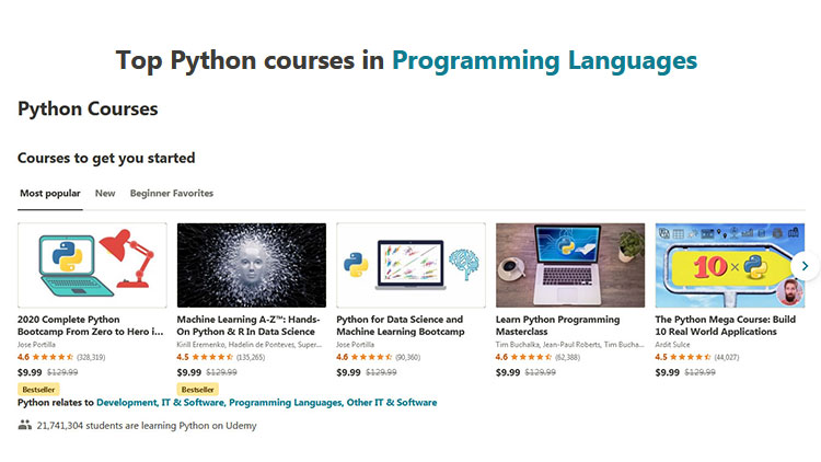 10+ Best Udemy Python Courses with Certificate of Completion!
