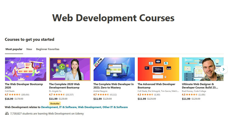 11+ Best Udemy Web Development Courses with Certificate of Completion!