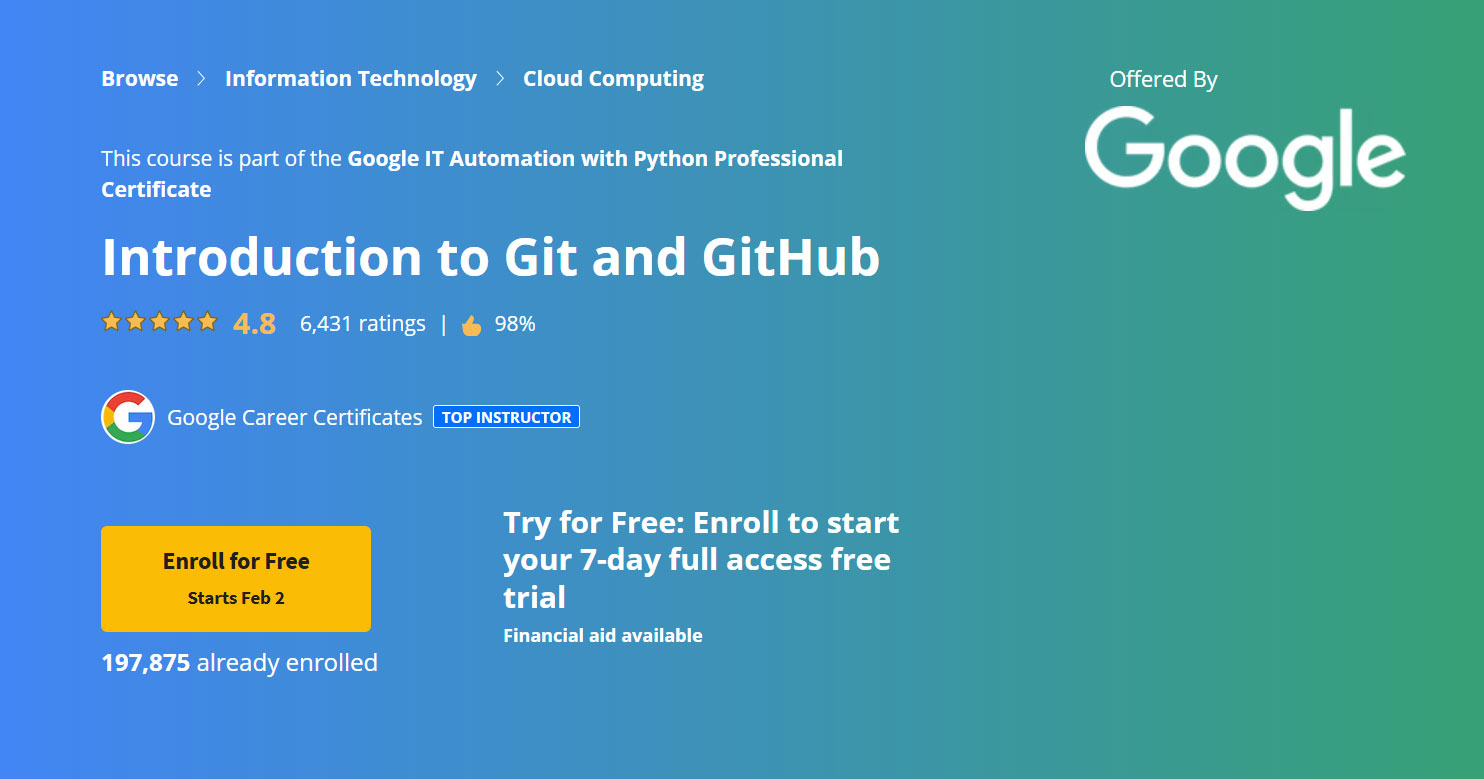 Google: Introduction to Git and GitHub