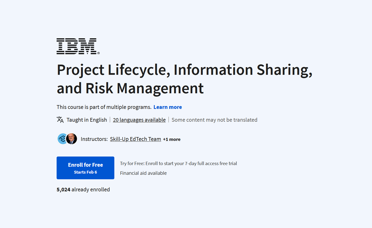 Project Lifecycle, Information Sharing, and Risk Management