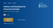 Python and Statistics for Financial Analysis